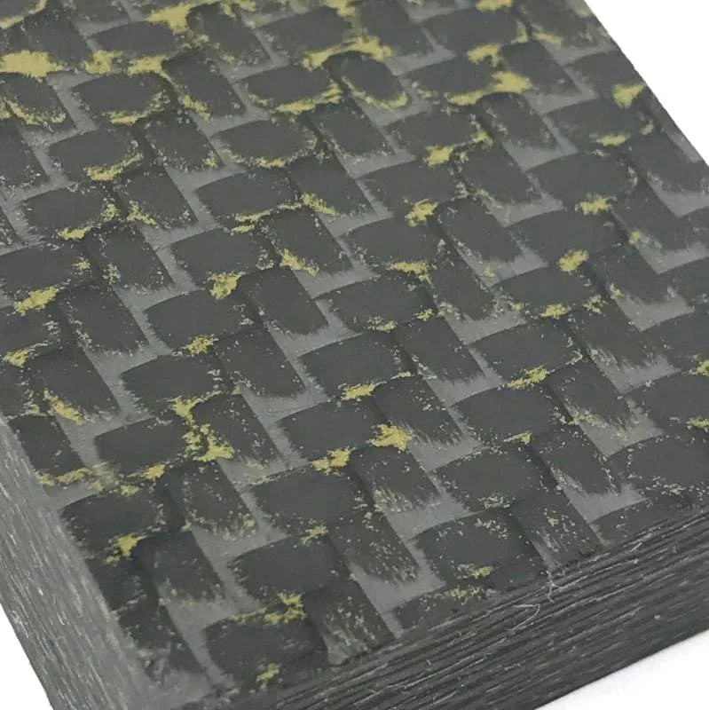 Ring Blank- BRASS Infused Carbon Fiber 1/2" x 1.25" x 1.25" CarbonWaves