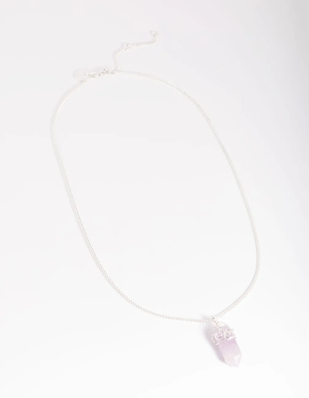 Silver Amethyst Shard Necklace