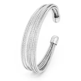 Silver Tone Multi Strand Bangle