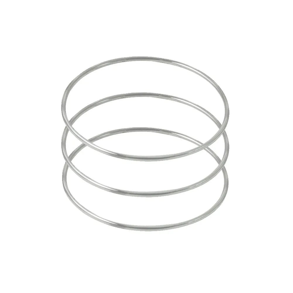 Slim Sterling Silver Bangle Bracelet Set of 3