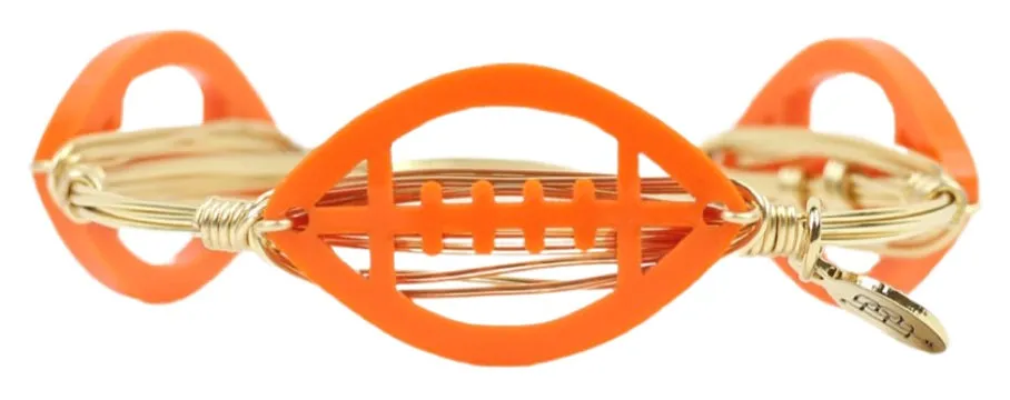 The Acrylic Football Bangle Bracelet - Orange