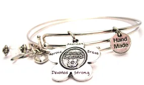 The Coast Guard Flower Expandable Bangle Bracelet Set